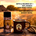 Lone Ranger, Whiskey Instant coffee (50gm) The Sheriff's Reserve 100% Pure Arabica | Freeze Dried | Drink Hot or Cold