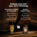 Lone Ranger, Whiskey Instant coffee (50gm) The Sheriff's Reserve 100% Pure Arabica | Freeze Dried | Drink Hot or Cold