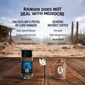 Lone Ranger Espresso Instant coffee | The Outlaw's Pistol 100% Pure Arabica | Freeze Dried | Drink Hot or Cold