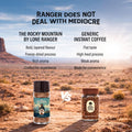 Lone Ranger, Hazelnut Instant coffee (50gm) | The Rocky Mountain 100% Pure Arabica| Freeze Dried | Drink Hot or Cold