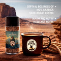 Lone Ranger, Hazelnut Instant coffee (50gm) | The Rocky Mountain 100% Pure Arabica| Freeze Dried | Drink Hot or Cold