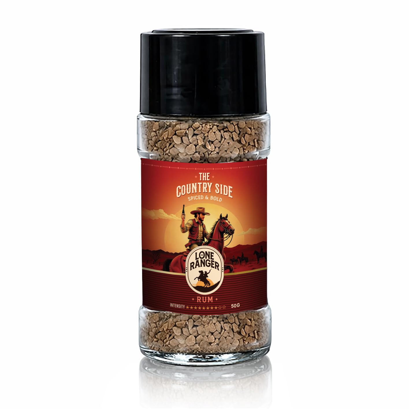 Lone Ranger, Rum Instant coffee (50g) | The Country Side 100% Pure Arabica | Freeze Dried, Extrabold |Drink Hot or Cold