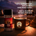 Lone Ranger, Rum Instant coffee (50g) | The Country Side 100% Pure Arabica | Freeze Dried, Extrabold |Drink Hot or Cold