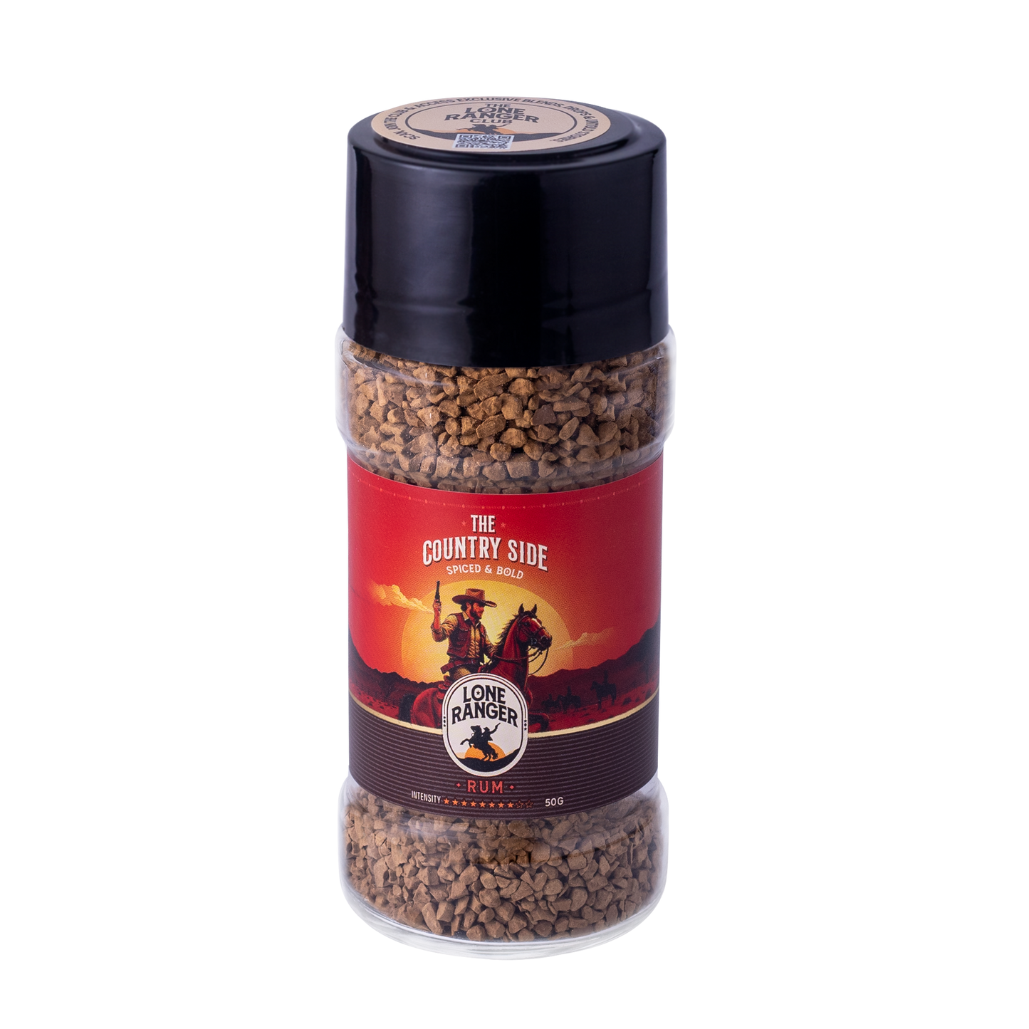 Lone Ranger Flavored Coffee Combo | Hazelnut + Rum Instant Coffee | Each 50g | Pack of 2 | Freeze Dried