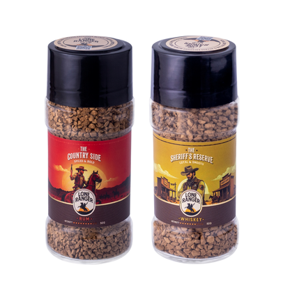 Lone Ranger Premium Coffee Combo | Rum + Whiskey Instant Coffee | Each 50g | Pack of 2 | Freeze Dried