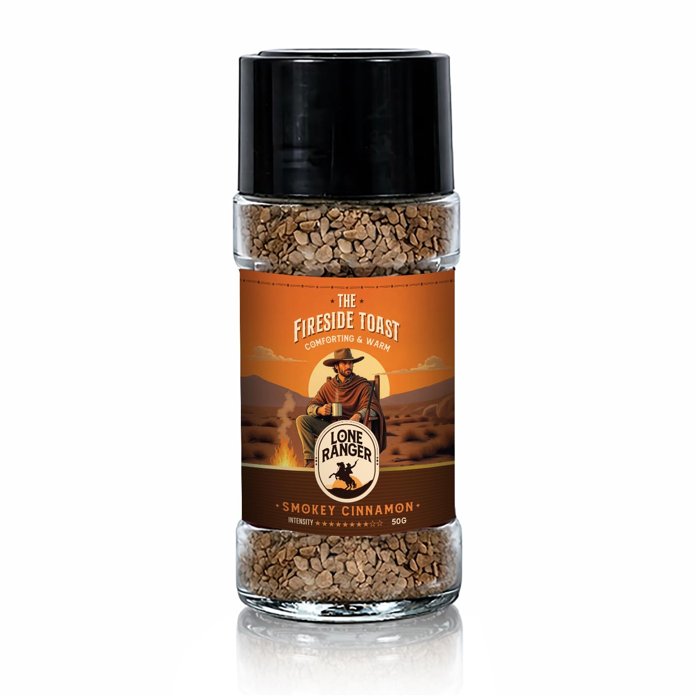 Lone Ranger Smokey Cinnamon Instant coffee (50gm) | The Fireside Toast 100% Pure Arabica | Freeze Dried | Hot or Cold